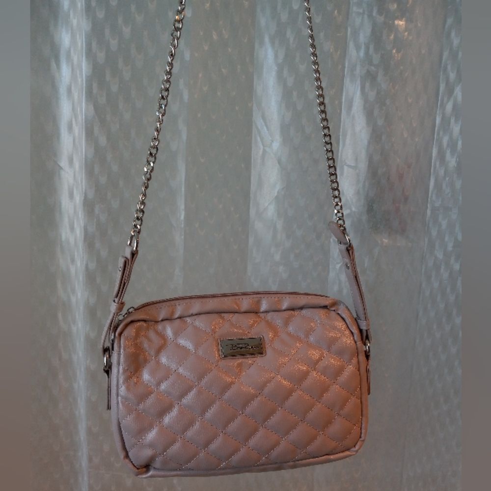 Bella Russo Champagne Quilted Crossbody Clutch NWOT